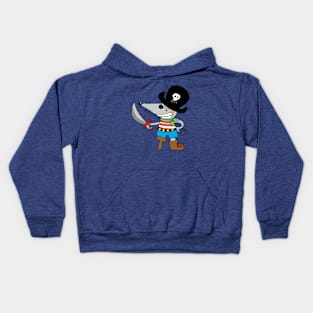 pirate mouse cartoon Kids Hoodie